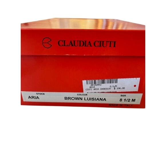 Claudia Ciuti “Aria” Brown Croc-Embossed Leather Loafer Pumps – 8.5 M - Picture 11 of 11